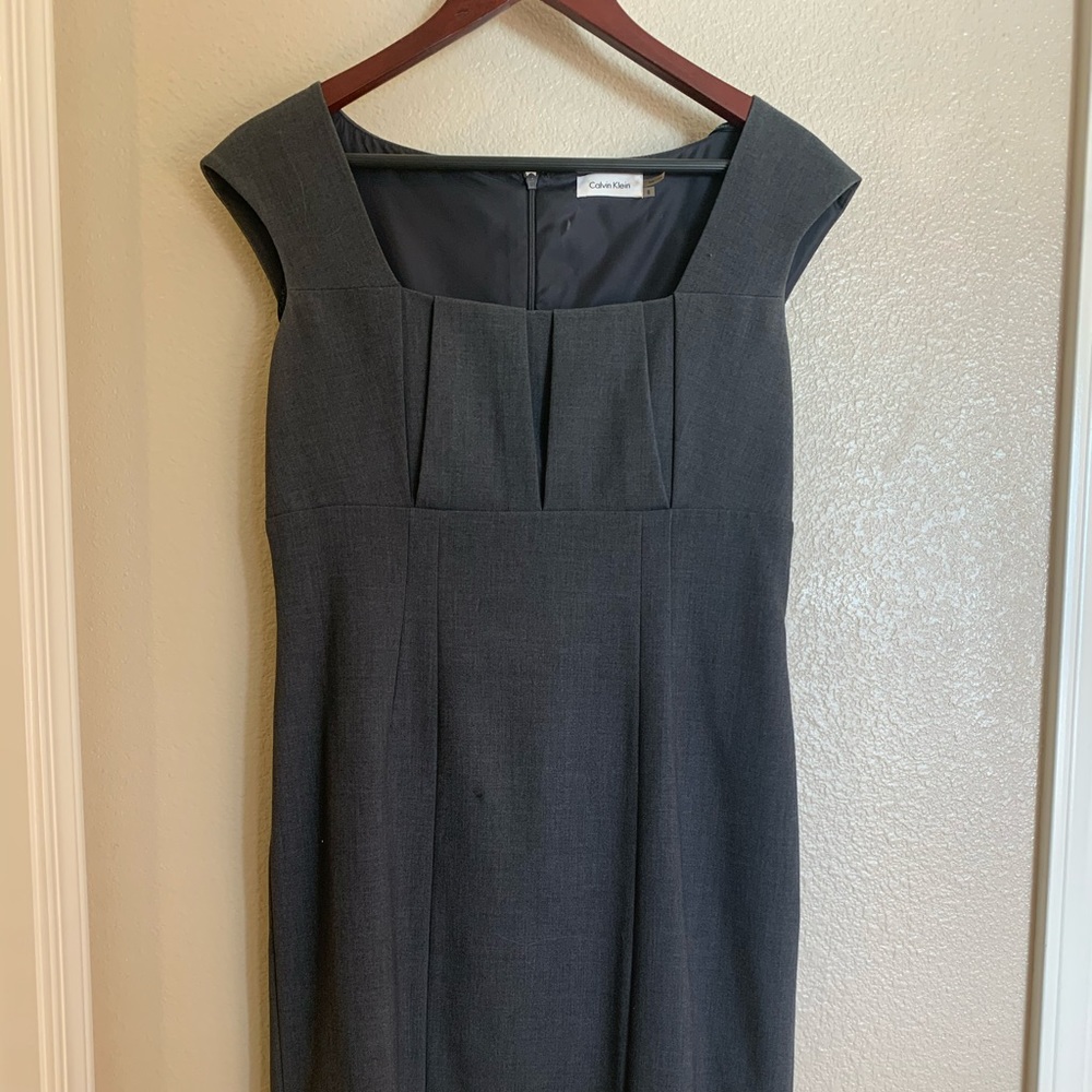 Calvin Klein Gray Sheath Dress